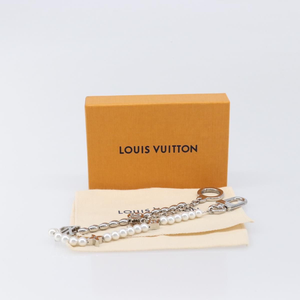 LOUIS VUITTON Bag Charm Chain Belt Pearl Fusion Key Holder M01947 LV Auth LN177M