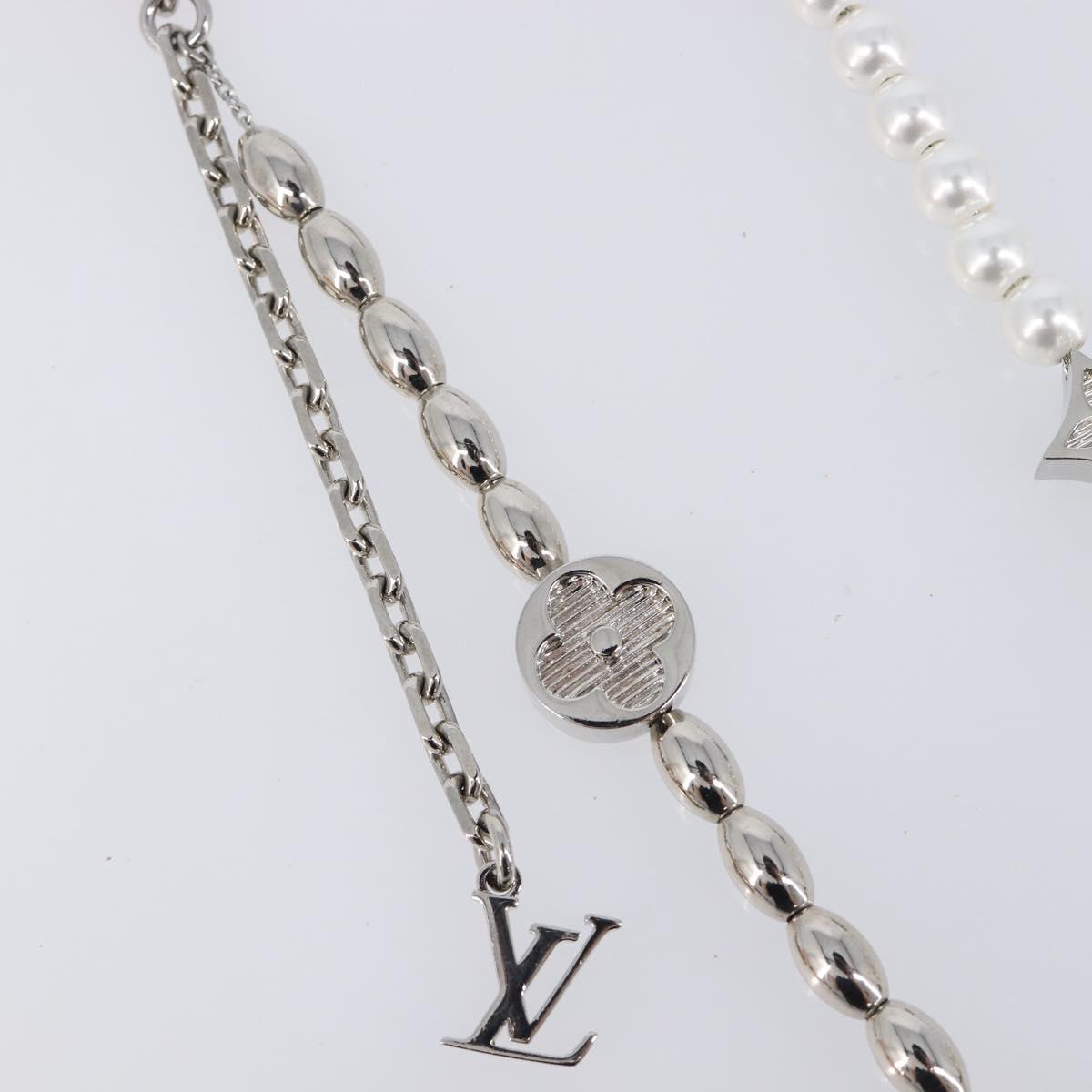 LOUIS VUITTON Bag Charm Chain Belt Pearl Fusion Key Holder M01947 LV Auth LN177M