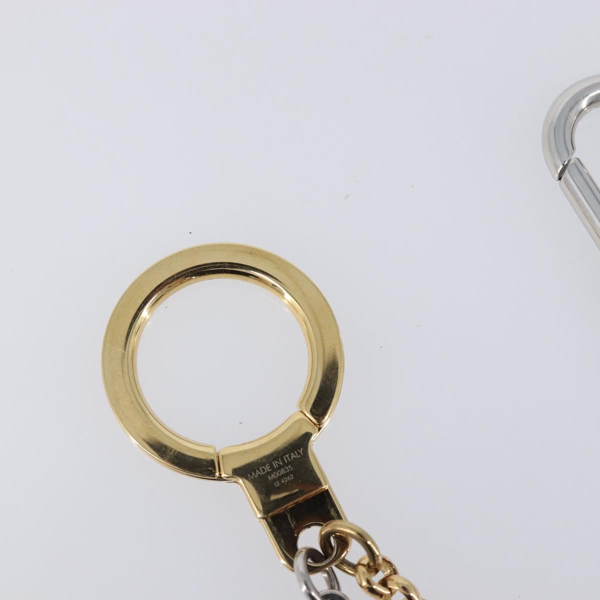 LOUIS VUITTON Chain Vivienne BFF Key Holder Metal Silver M00835 LV Auth LN178M