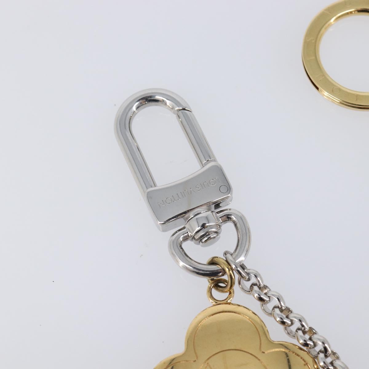 LOUIS VUITTON Chain Vivienne BFF Key Holder Metal Silver M00835 LV Auth LN178M