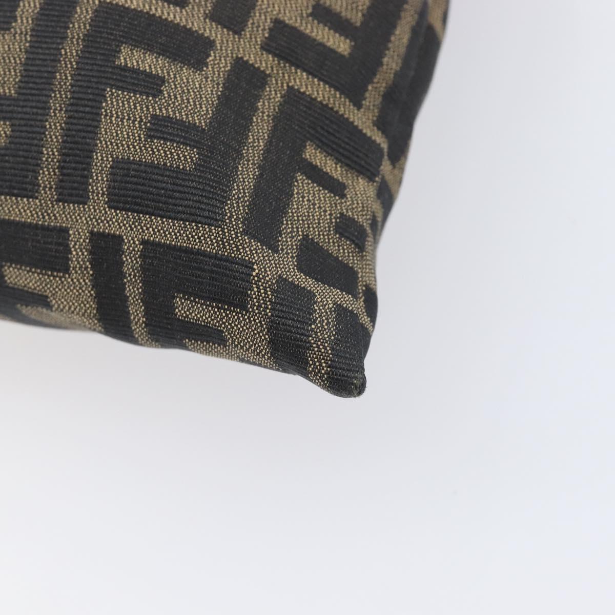 FENDI Zucca Canvas Hand Bag Black Brown Auth LN230A