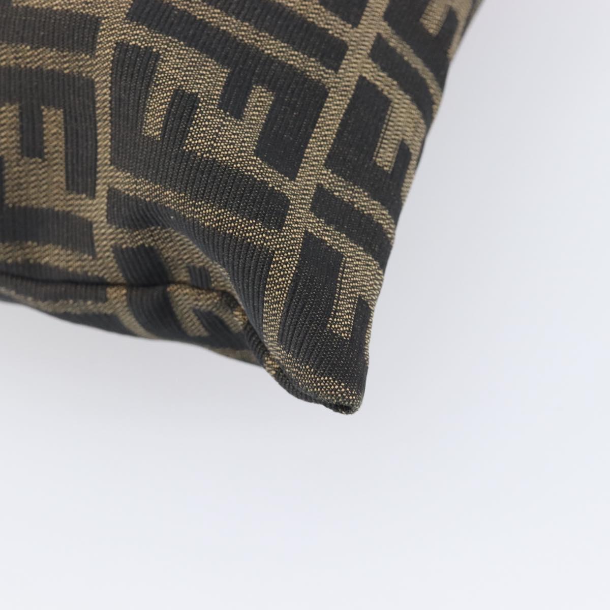 FENDI Zucca Canvas Hand Bag Black Brown Auth LN230A