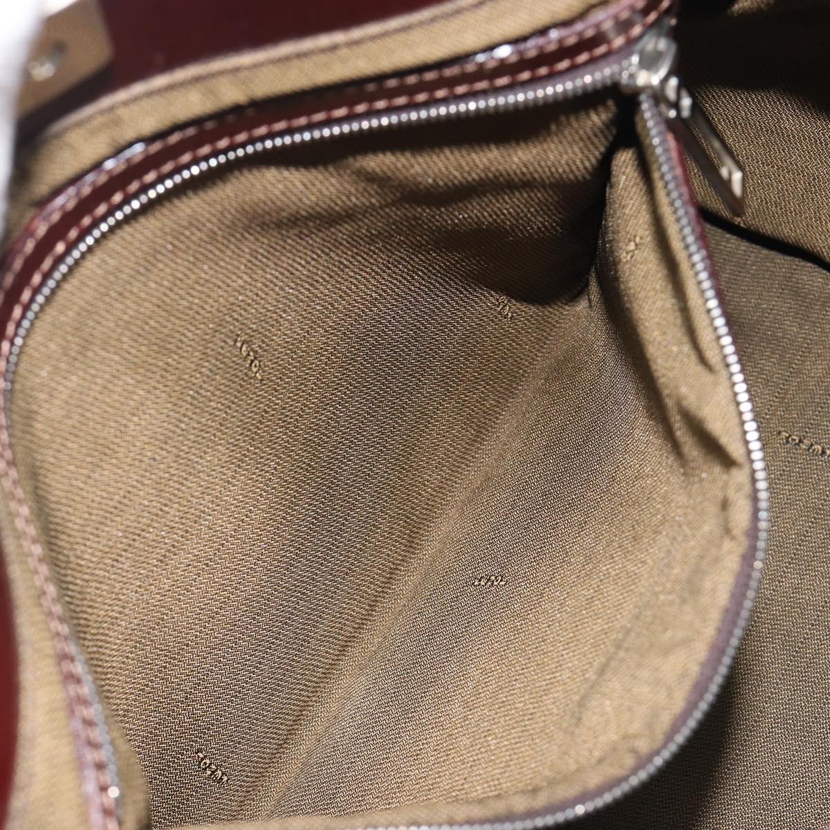 FENDI Zucca Canvas Hand Bag Black Brown Auth LN230A