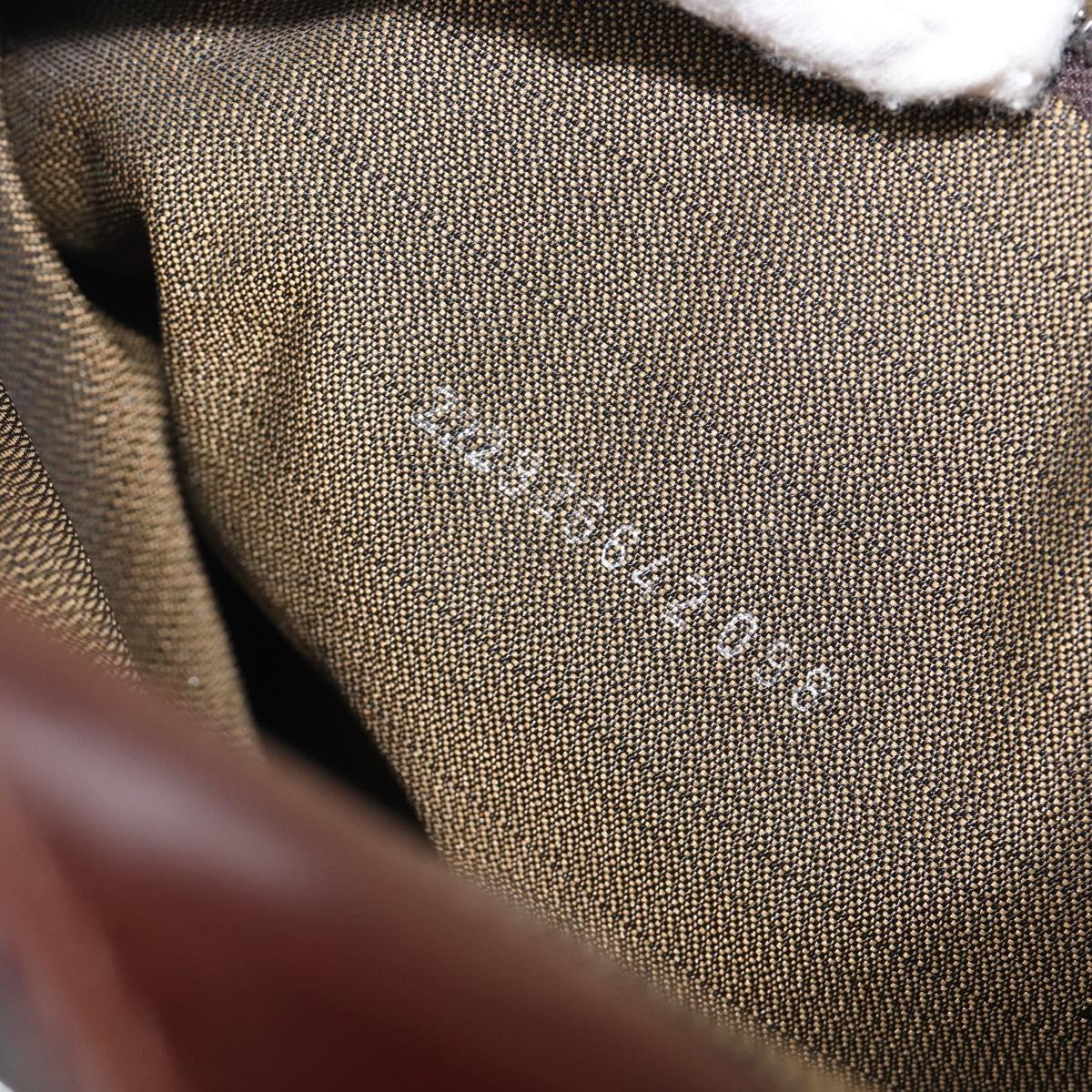 FENDI Zucca Canvas Hand Bag Black Brown Auth LN230A