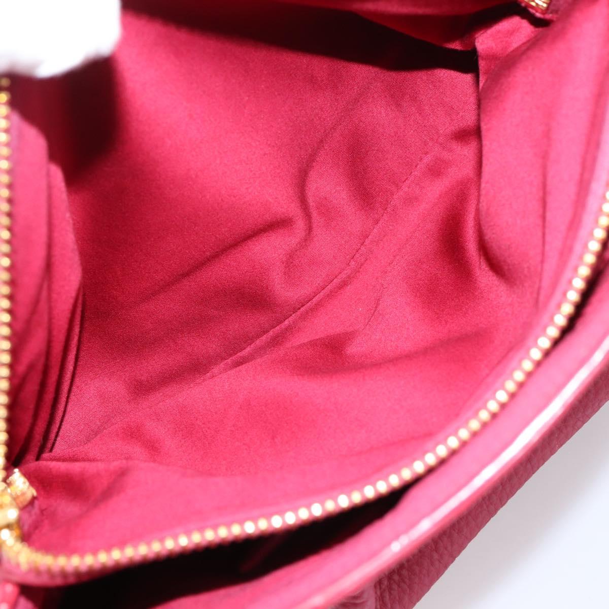 Miu Miu Vitterodino Hand Bag Leather 2way Pink Gold Auth LN239A
