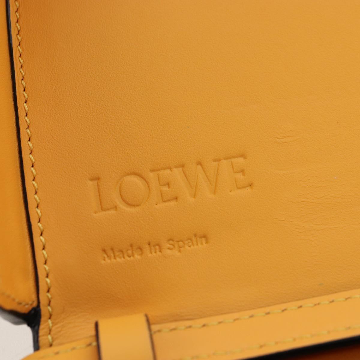 LOEWE Ken Price Collaboration Shoulder Bag Leather Yellow Silver Auth LN244M