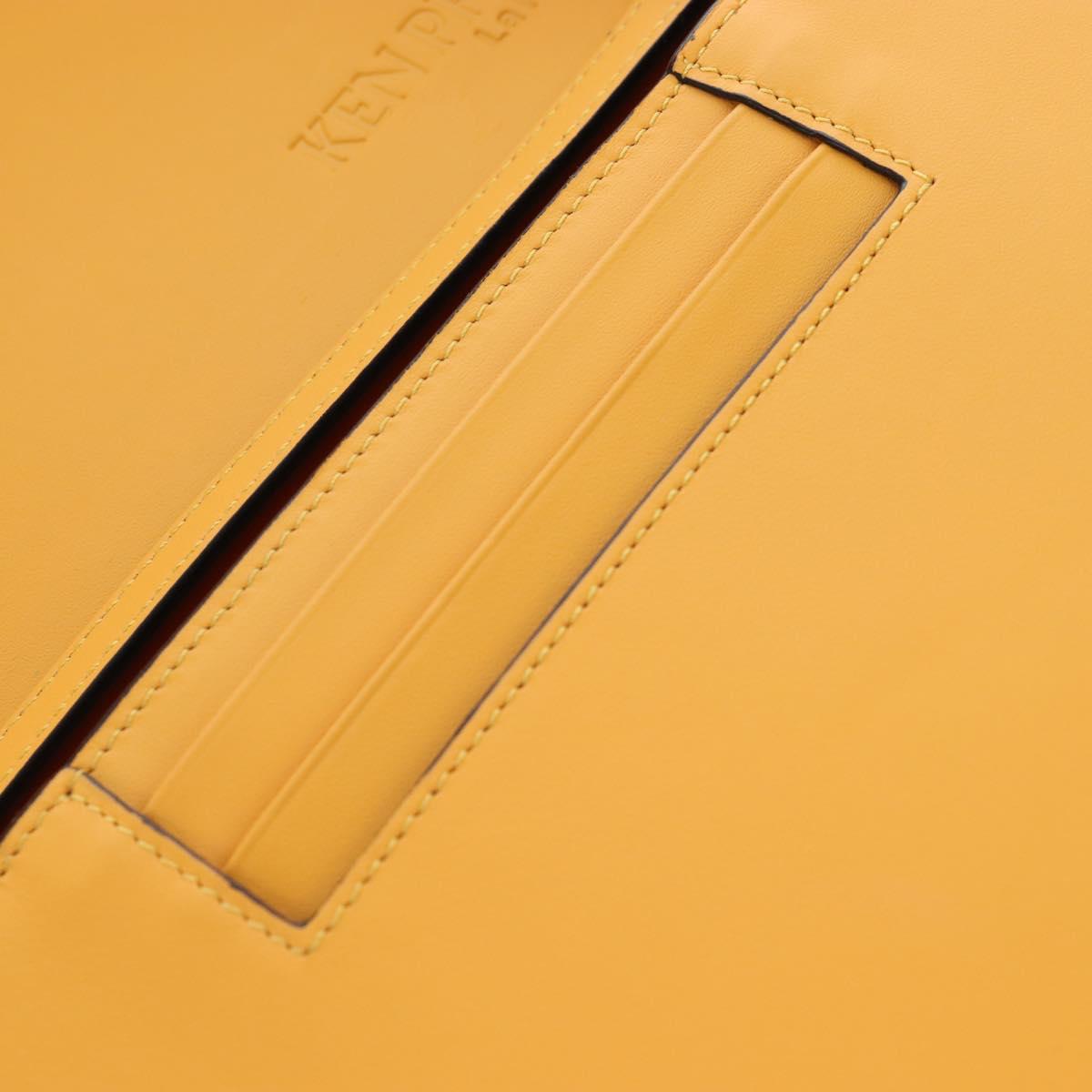 LOEWE Ken Price Collaboration Shoulder Bag Leather Yellow Silver Auth LN244M