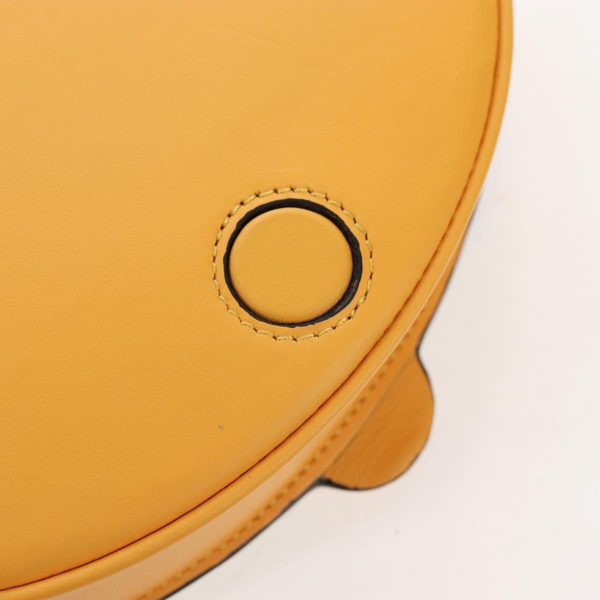 LOEWE Ken Price Collaboration Shoulder Bag Leather Yellow Silver Auth LN244M