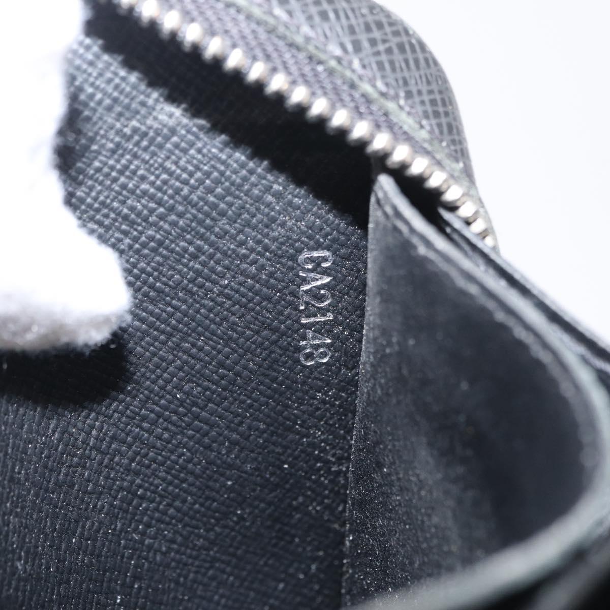 LOUIS VUITTON Taiga Zippy XL Long Wallet Black M44275 LV Auth LN248