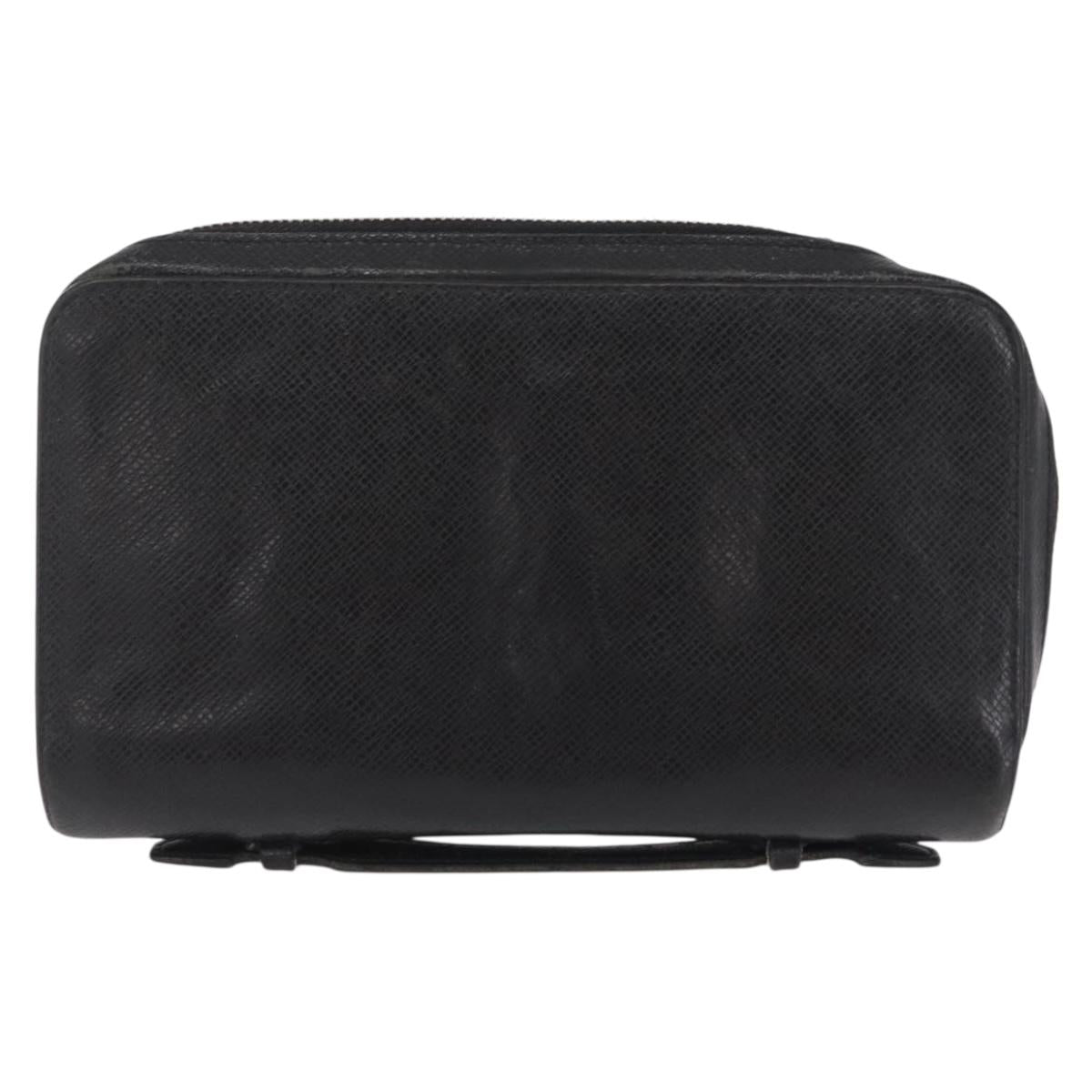 LOUIS VUITTON Taiga Zippy XL Long Wallet Black M44275 LV Auth LN248
