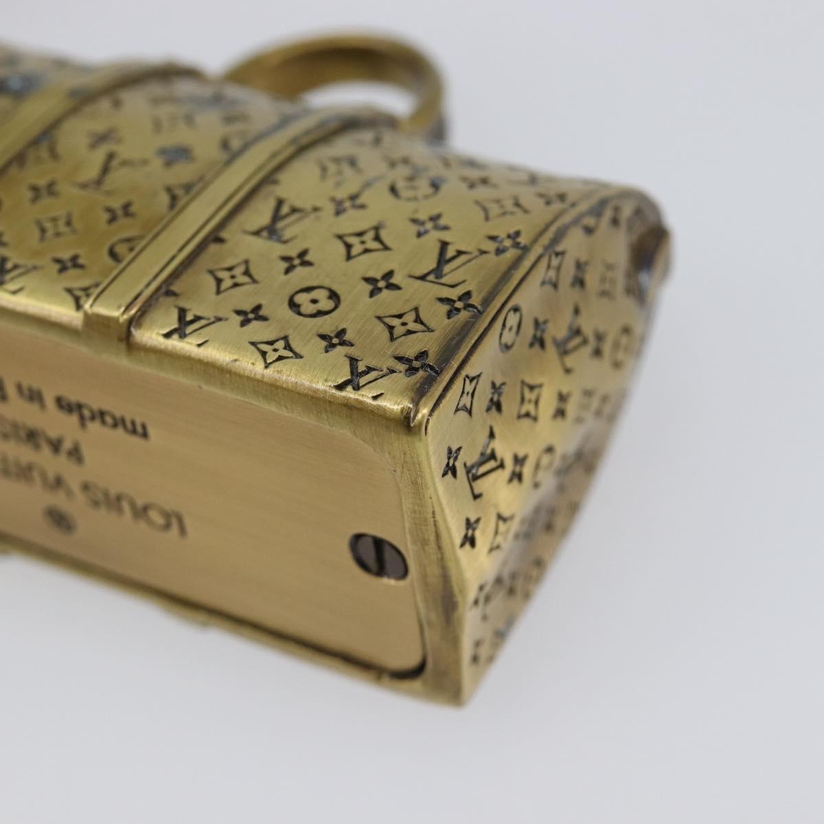 LOUIS VUITTON Monogram Keepall Motif Paper Weight metal Gold Tone LV Auth LN254