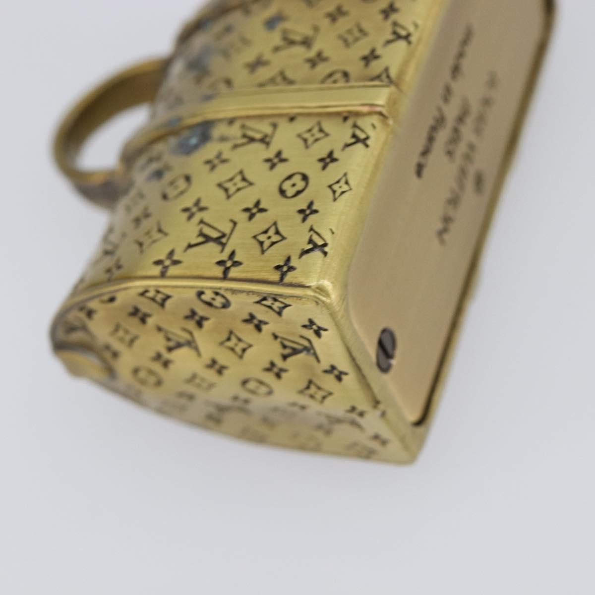 LOUIS VUITTON Monogram Keepall Motif Paper Weight metal Gold Tone LV Auth LN254