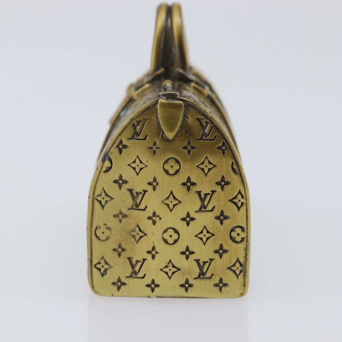 LOUIS VUITTON Monogram Keepall Motif Paper Weight metal Gold Tone LV Auth LN254