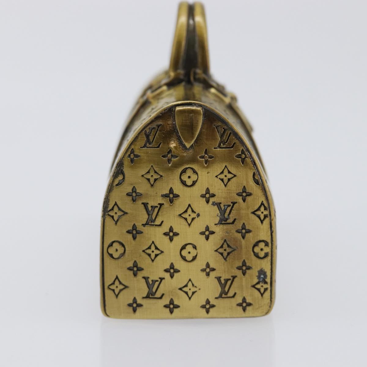 LOUIS VUITTON Monogram Keepall Motif Paper Weight metal Gold Tone LV Auth LN254