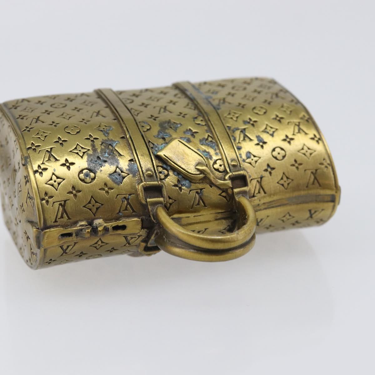 LOUIS VUITTON Monogram Keepall Motif Paper Weight metal Gold Tone LV Auth LN254