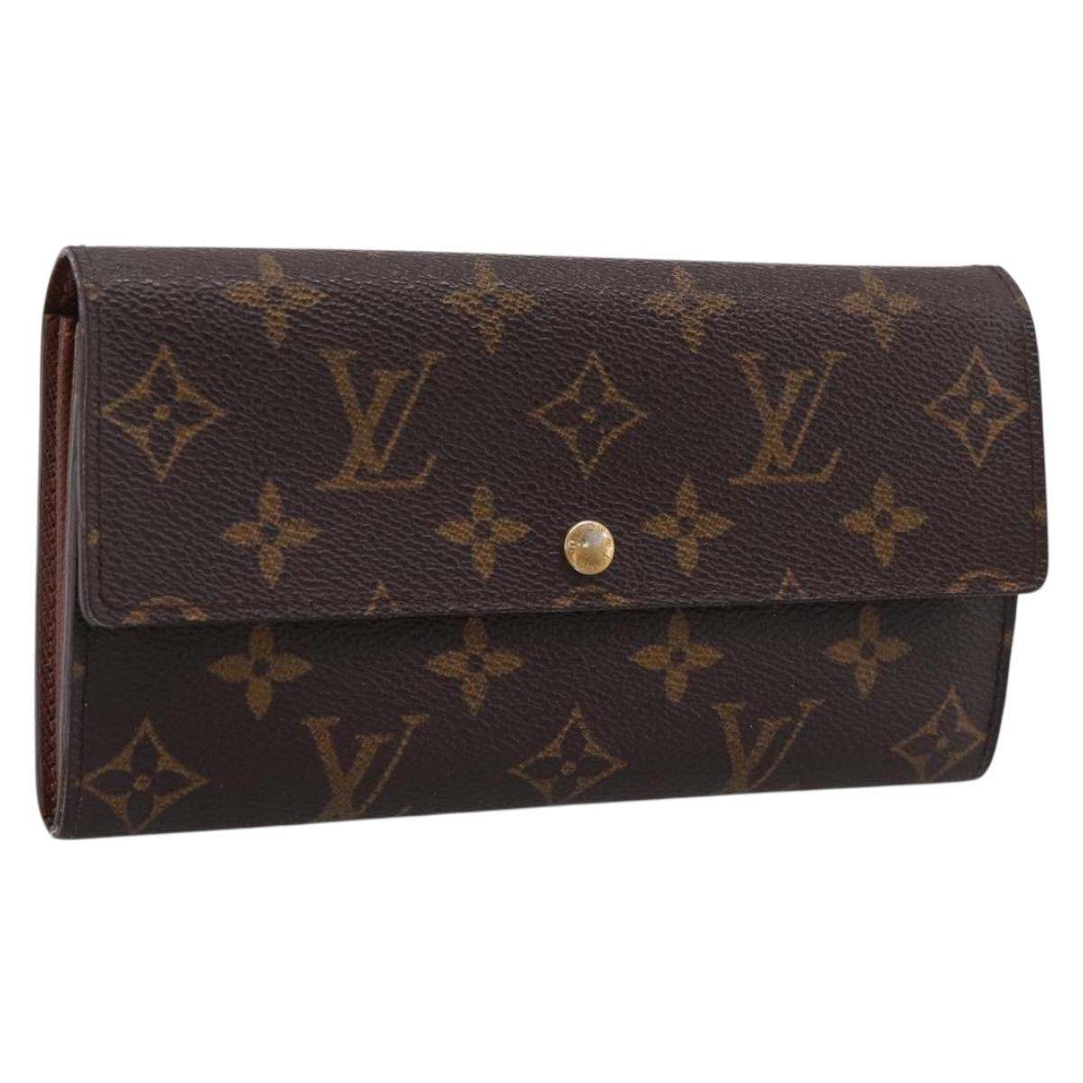 LOUIS VUITTON Monogram Portefeuille Sarah Long Wallet M61734 LV Auth LN259
