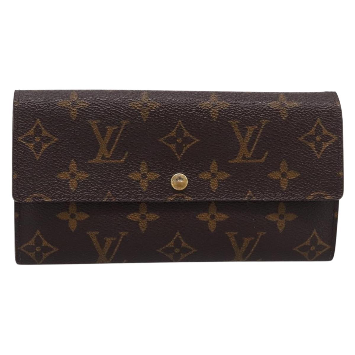 LOUIS VUITTON Monogram Portefeuille Sarah Long Wallet M61734 LV Auth LN259