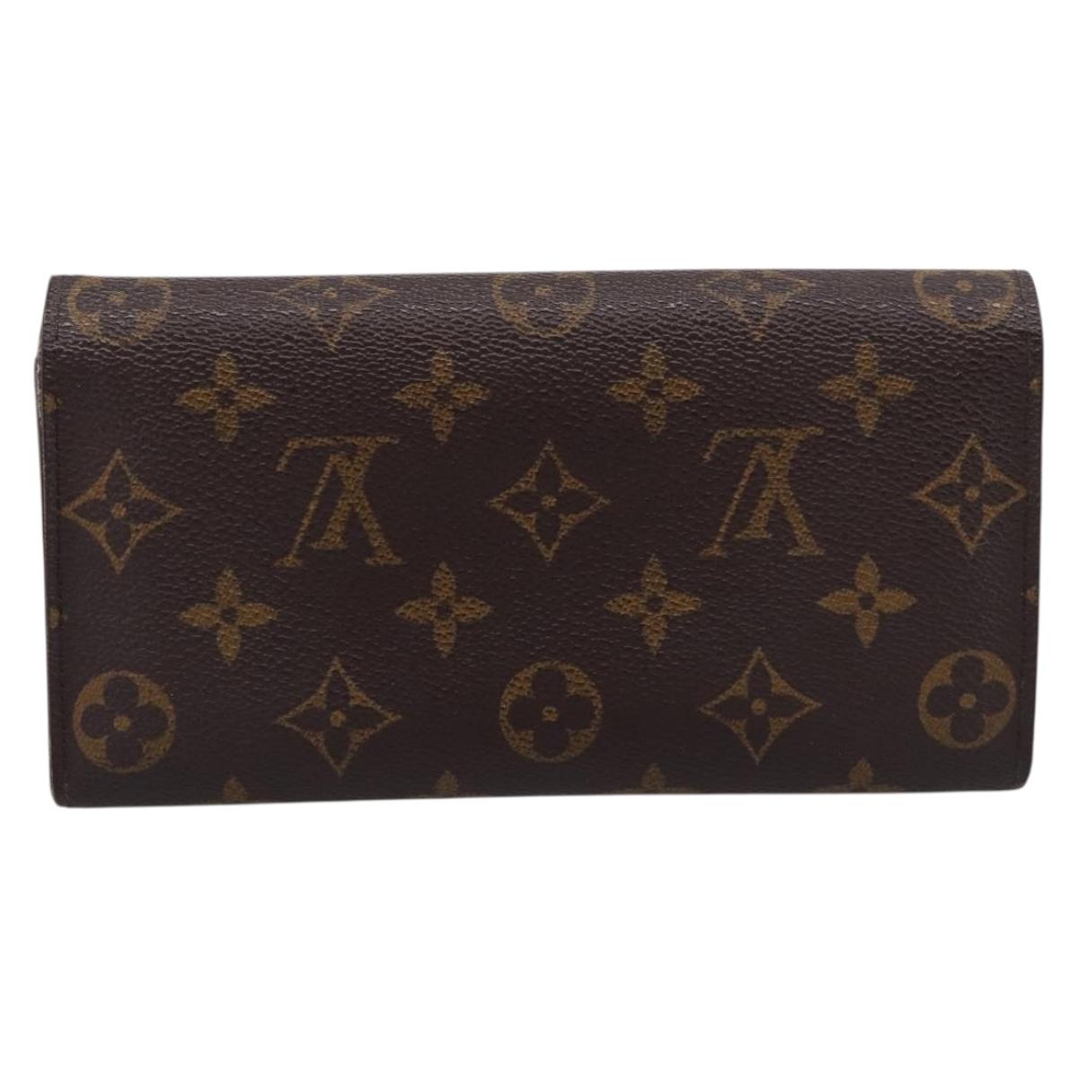 LOUIS VUITTON Monogram Portefeuille Sarah Long Wallet M61734 LV Auth LN259