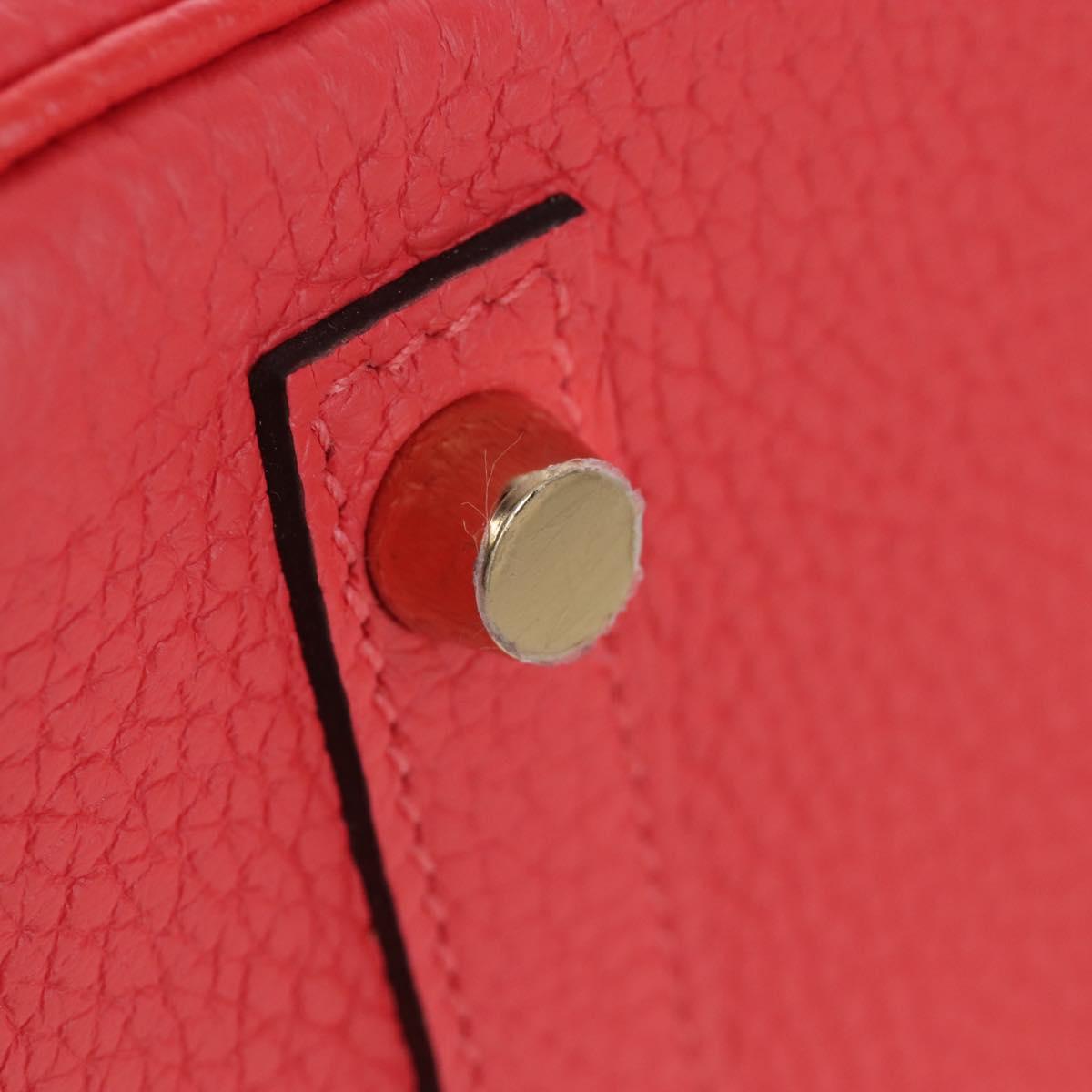 HERMES Birkin 30 Hand Bag Taurillon ClemenceLeather Pink Gold Auth LN261SM