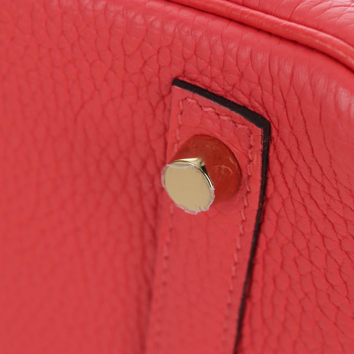 HERMES Birkin 30 Hand Bag Taurillon ClemenceLeather Pink Gold Auth LN261SM