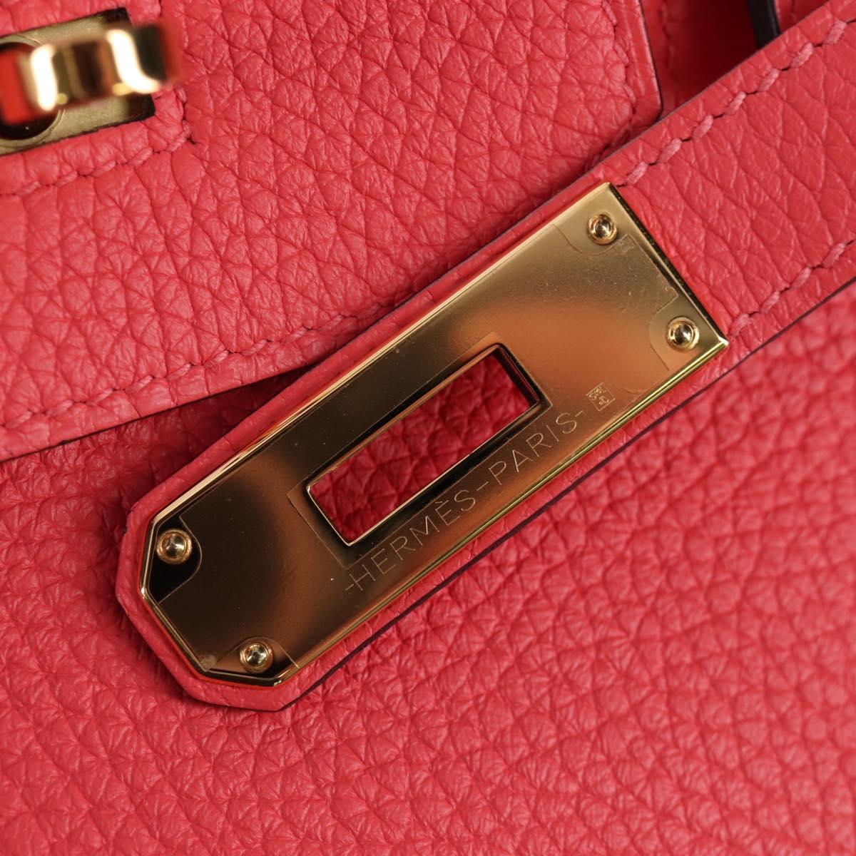 HERMES Birkin 30 Hand Bag Taurillon ClemenceLeather Pink Gold Auth LN261SM
