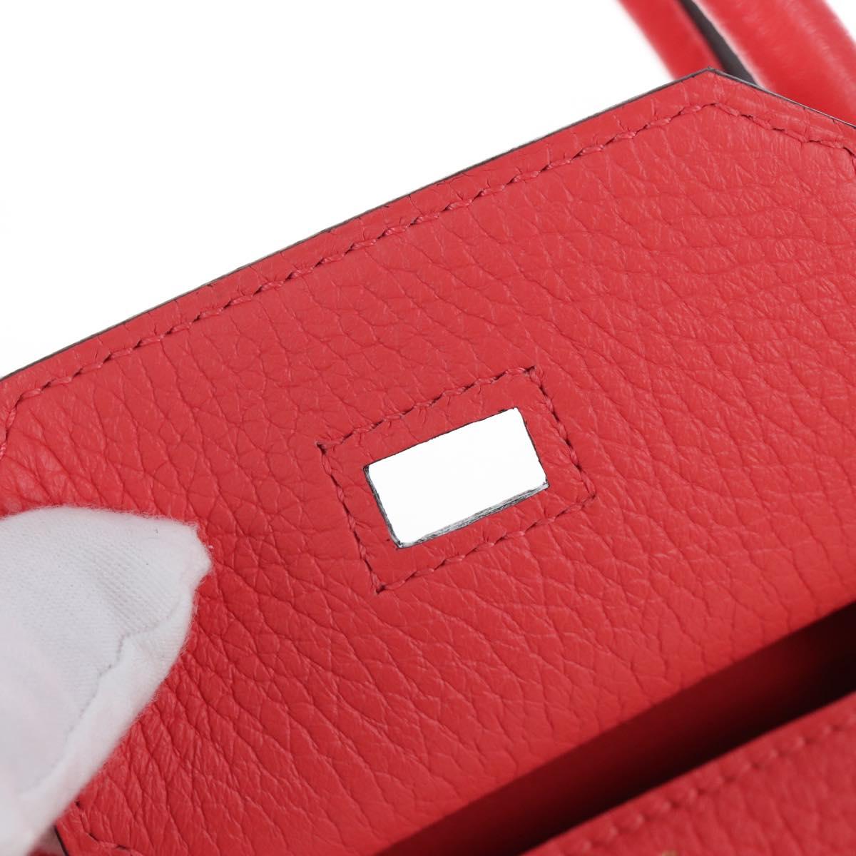 HERMES Birkin 30 Hand Bag Taurillon ClemenceLeather Pink Gold Auth LN261SM