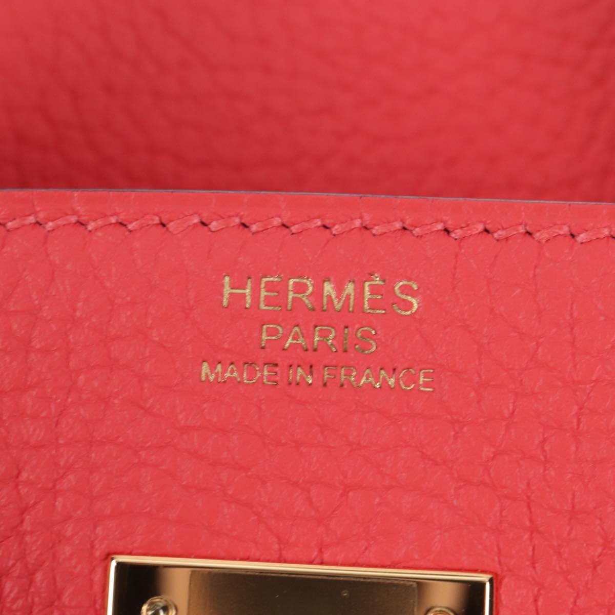 HERMES Birkin 30 Hand Bag Taurillon ClemenceLeather Pink Gold Auth LN261SM