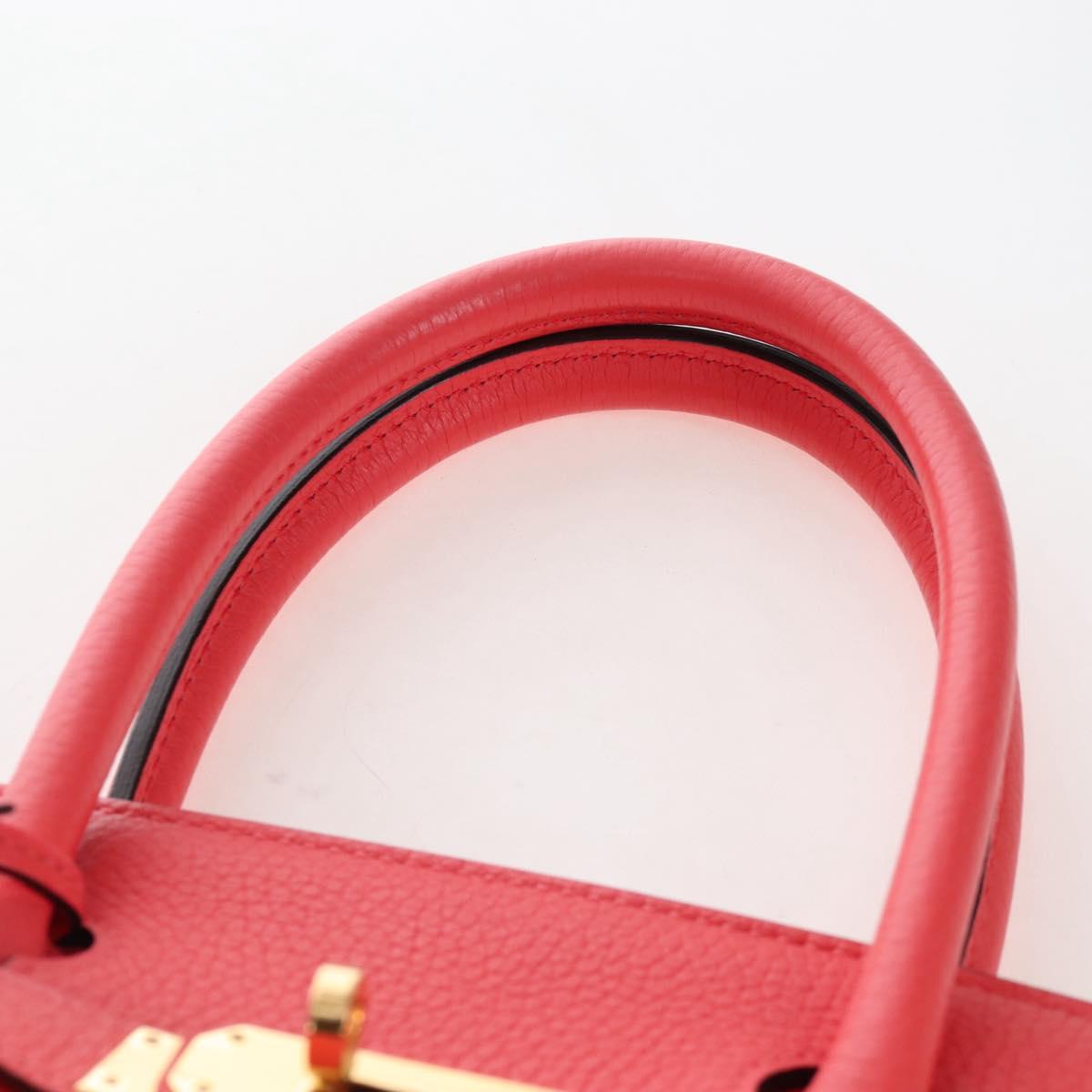 HERMES Birkin 30 Hand Bag Taurillon ClemenceLeather Pink Gold Auth LN261SM