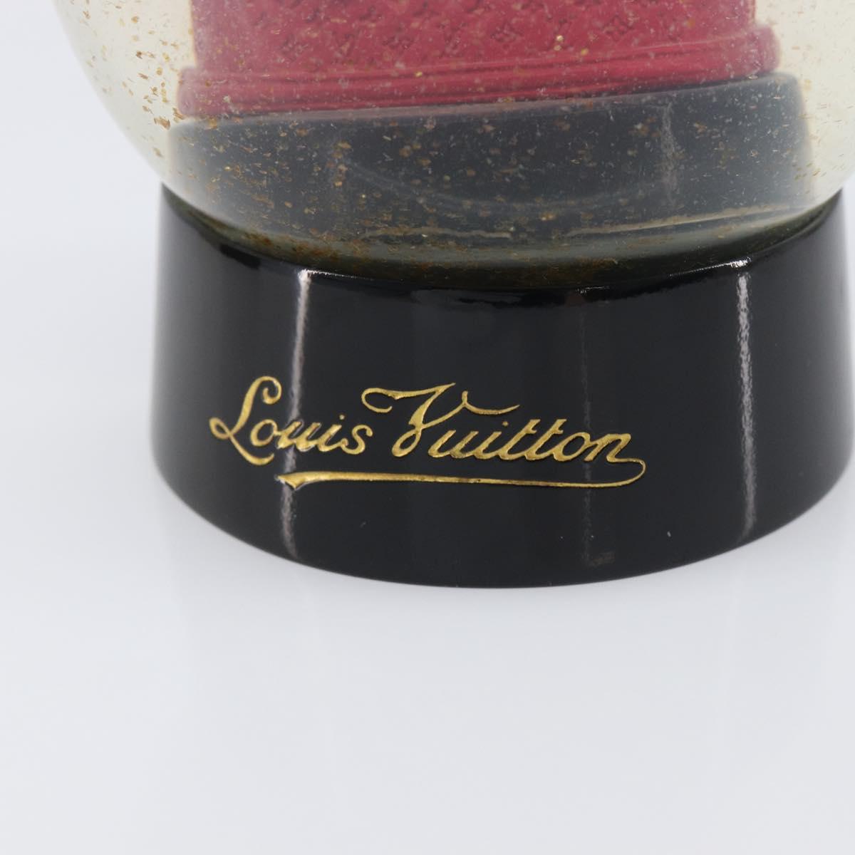 LOUIS VUITTON Alma Snow Globe Glass Red LV Auth LN262