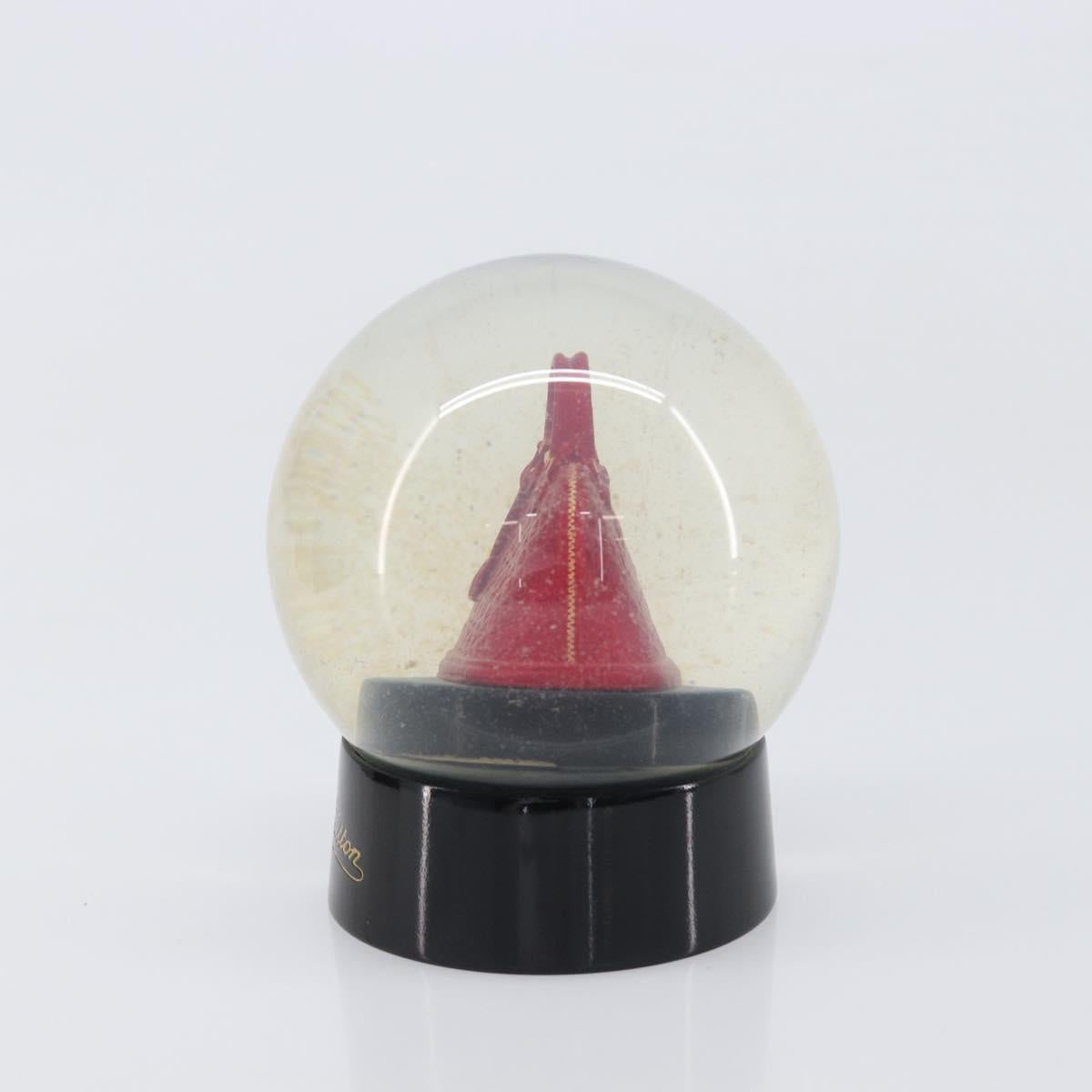 LOUIS VUITTON Alma Snow Globe Glass Red LV Auth LN262