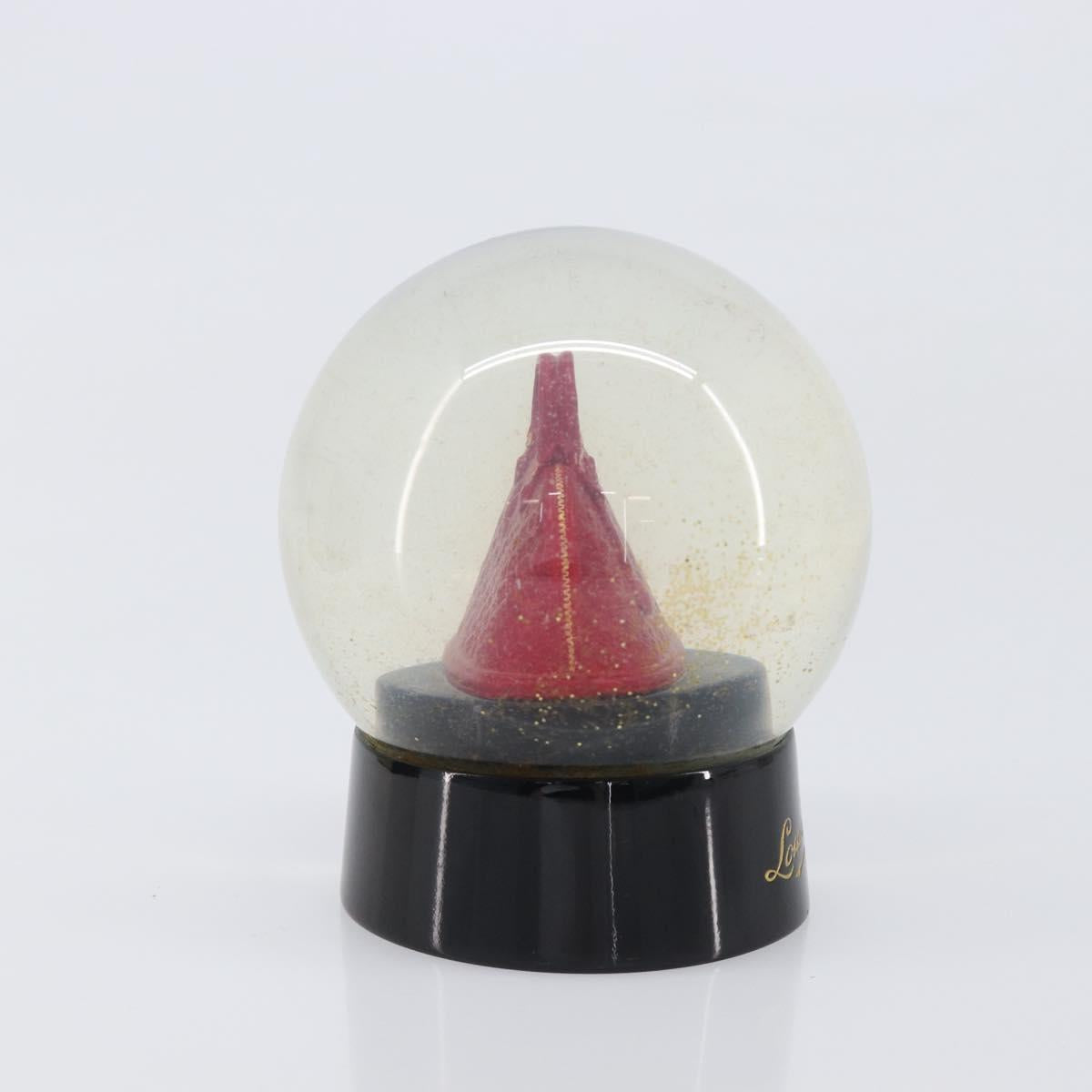 LOUIS VUITTON Alma Snow Globe Glass Red LV Auth LN262