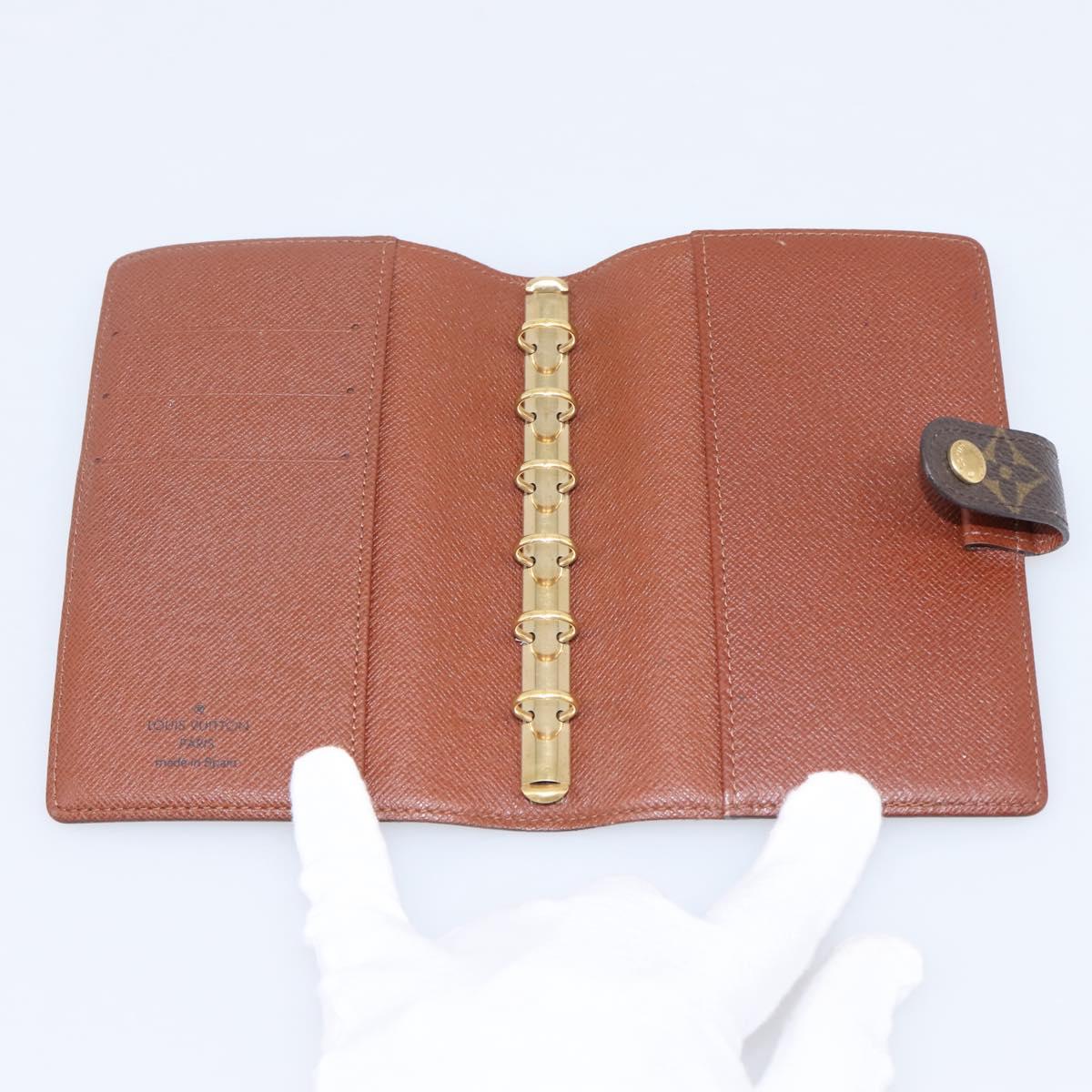 LOUIS VUITTON Monogram Agenda PM Day Planner Cover R20005 LV Auth LN265