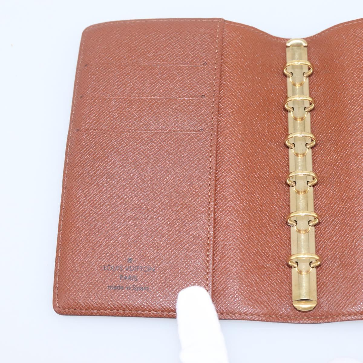 LOUIS VUITTON Monogram Agenda PM Day Planner Cover R20005 LV Auth LN265