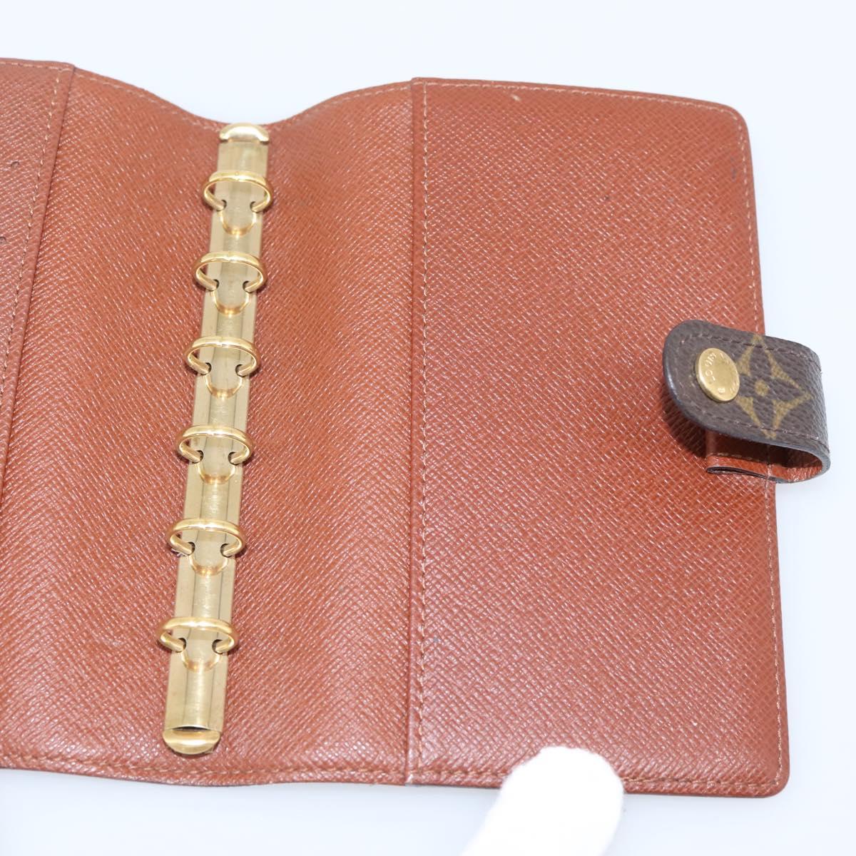 LOUIS VUITTON Monogram Agenda PM Day Planner Cover R20005 LV Auth LN265
