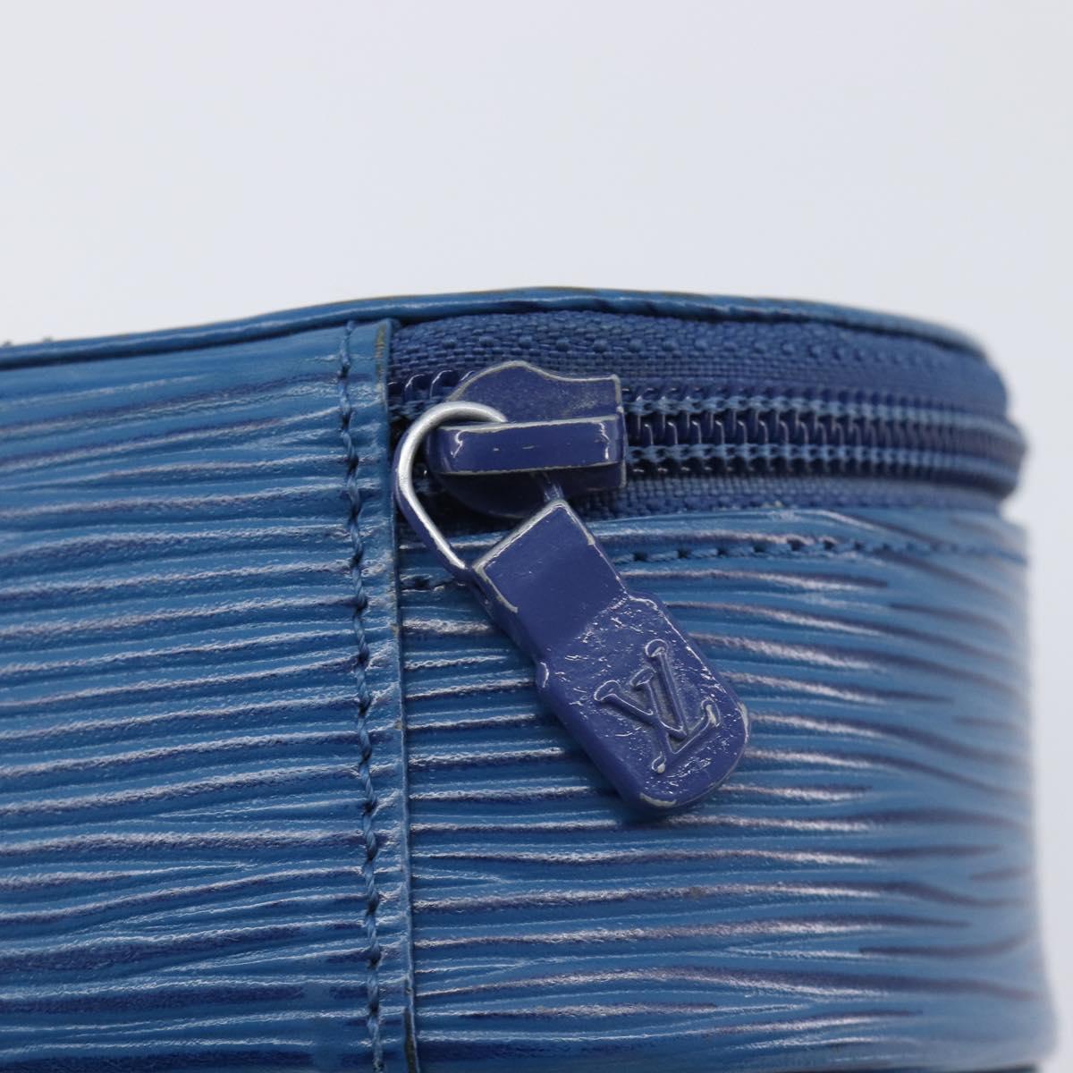 LOUIS VUITTON Epi Ecrin Bijoux 10 Jewelry Box Blue M48225 LV Auth LN267