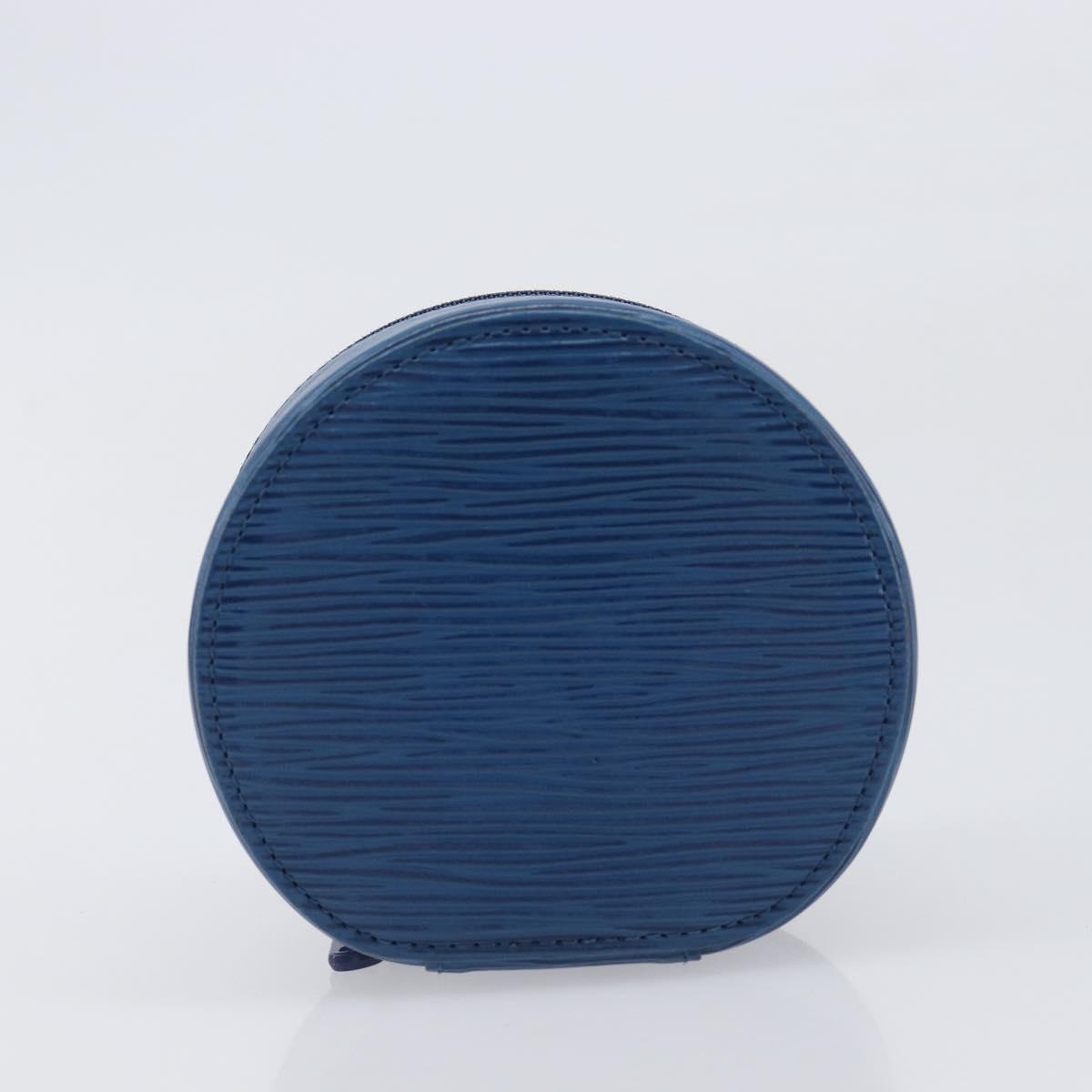 LOUIS VUITTON Epi Ecrin Bijoux 10 Jewelry Box Blue M48225 LV Auth LN267