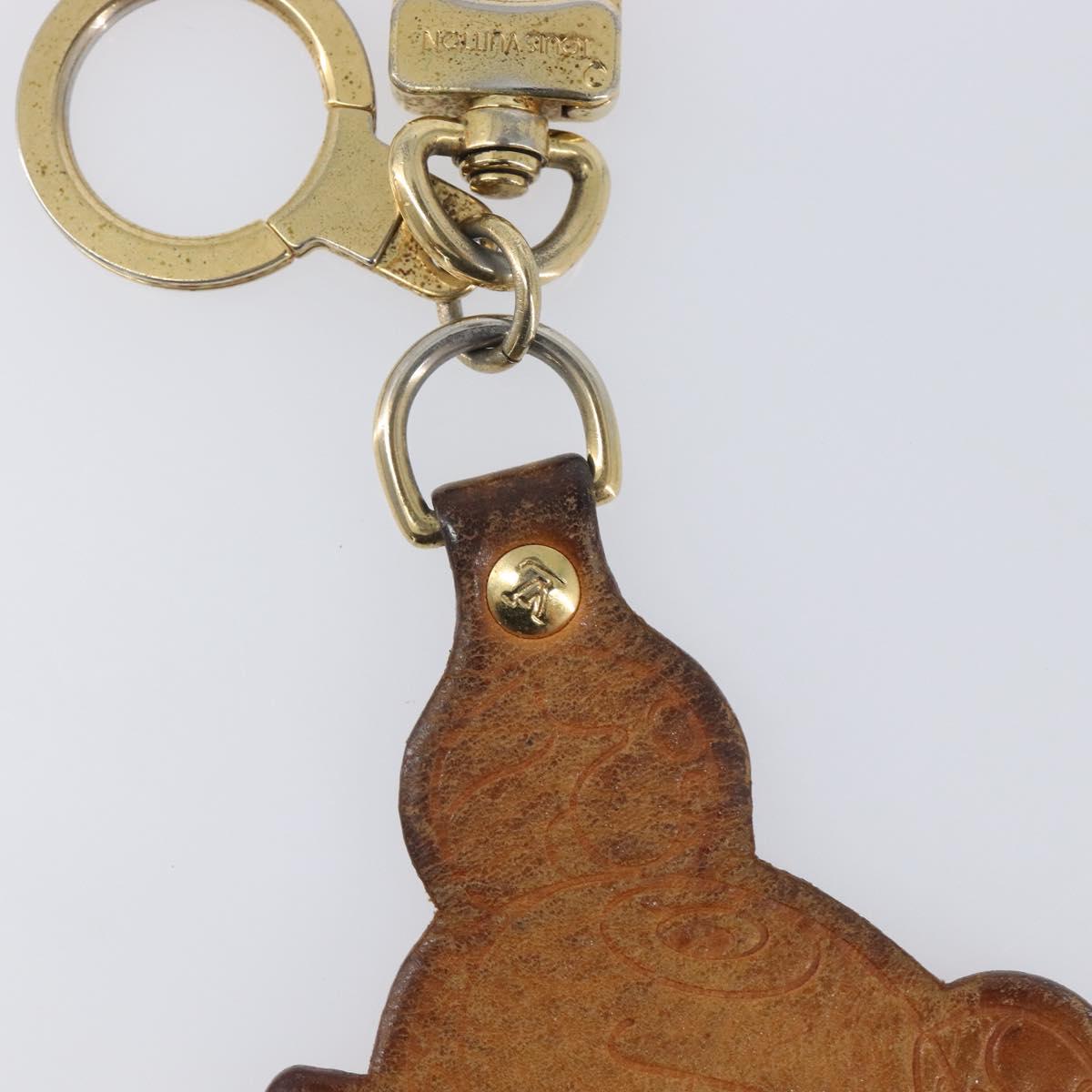 LOUIS VUITTON Takashi Murakami Porte Cles Panda Charm Leather M62637 Auth LN270