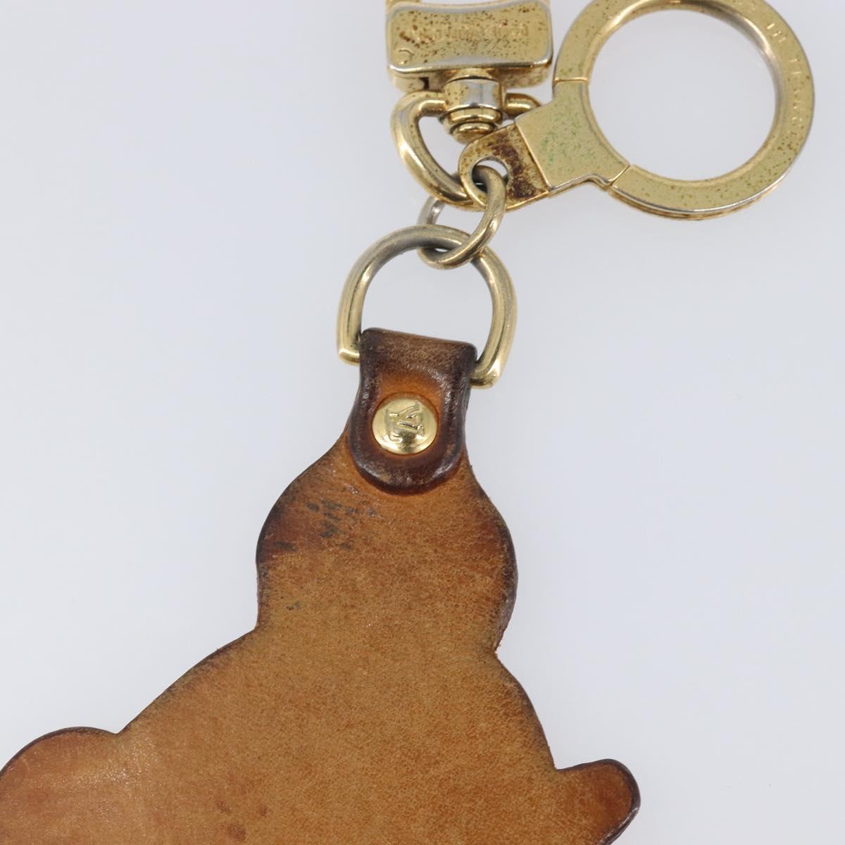 LOUIS VUITTON Takashi Murakami Porte Cles Panda Charm Leather M62637 Auth LN270