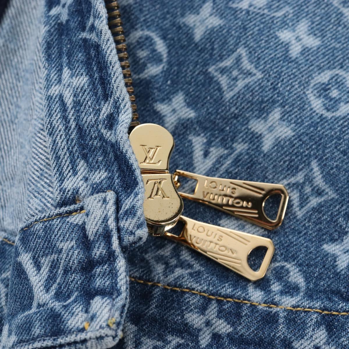 LOUIS VUITTON Monogram Denim Dress 34 Blue LV Auth LN271M