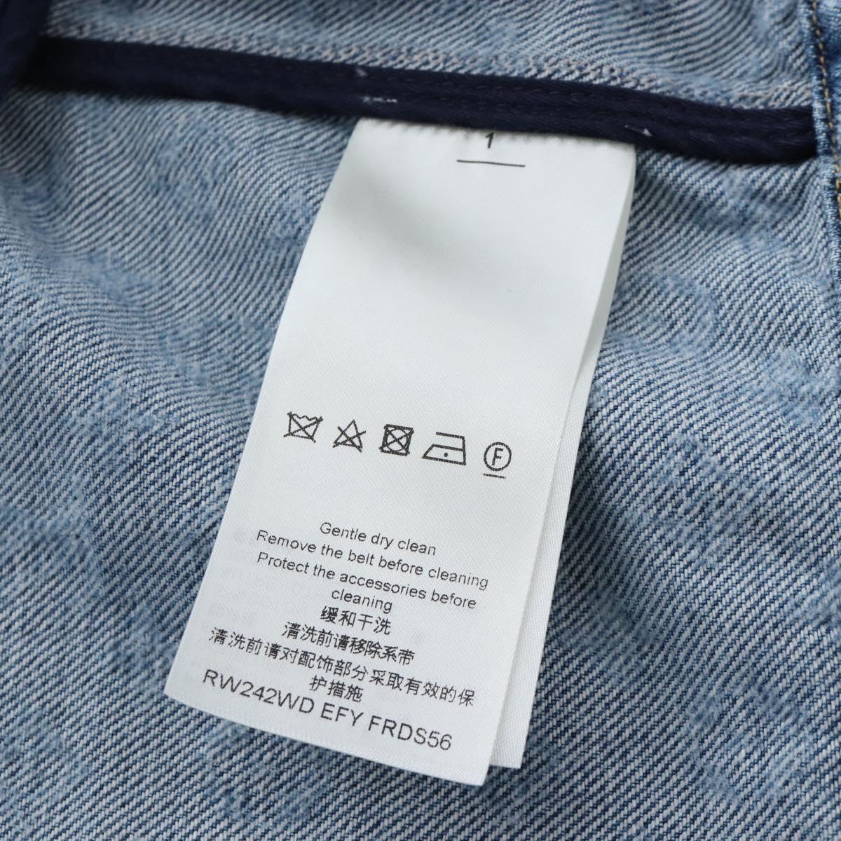 LOUIS VUITTON Monogram Denim Dress 34 Blue LV Auth LN271M