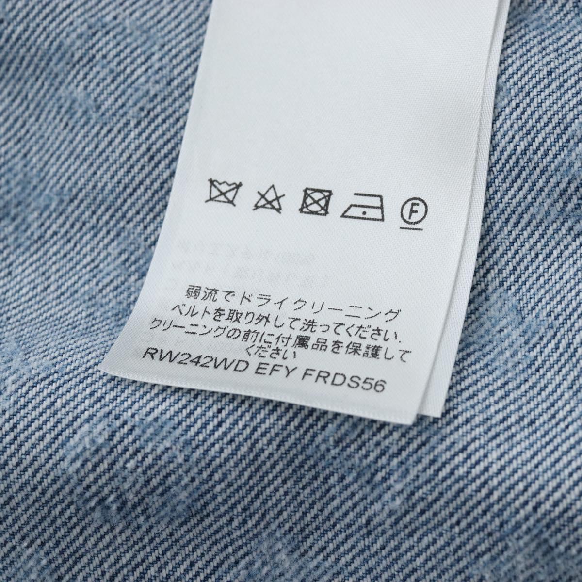 LOUIS VUITTON Monogram Denim Dress 34 Blue LV Auth LN271M