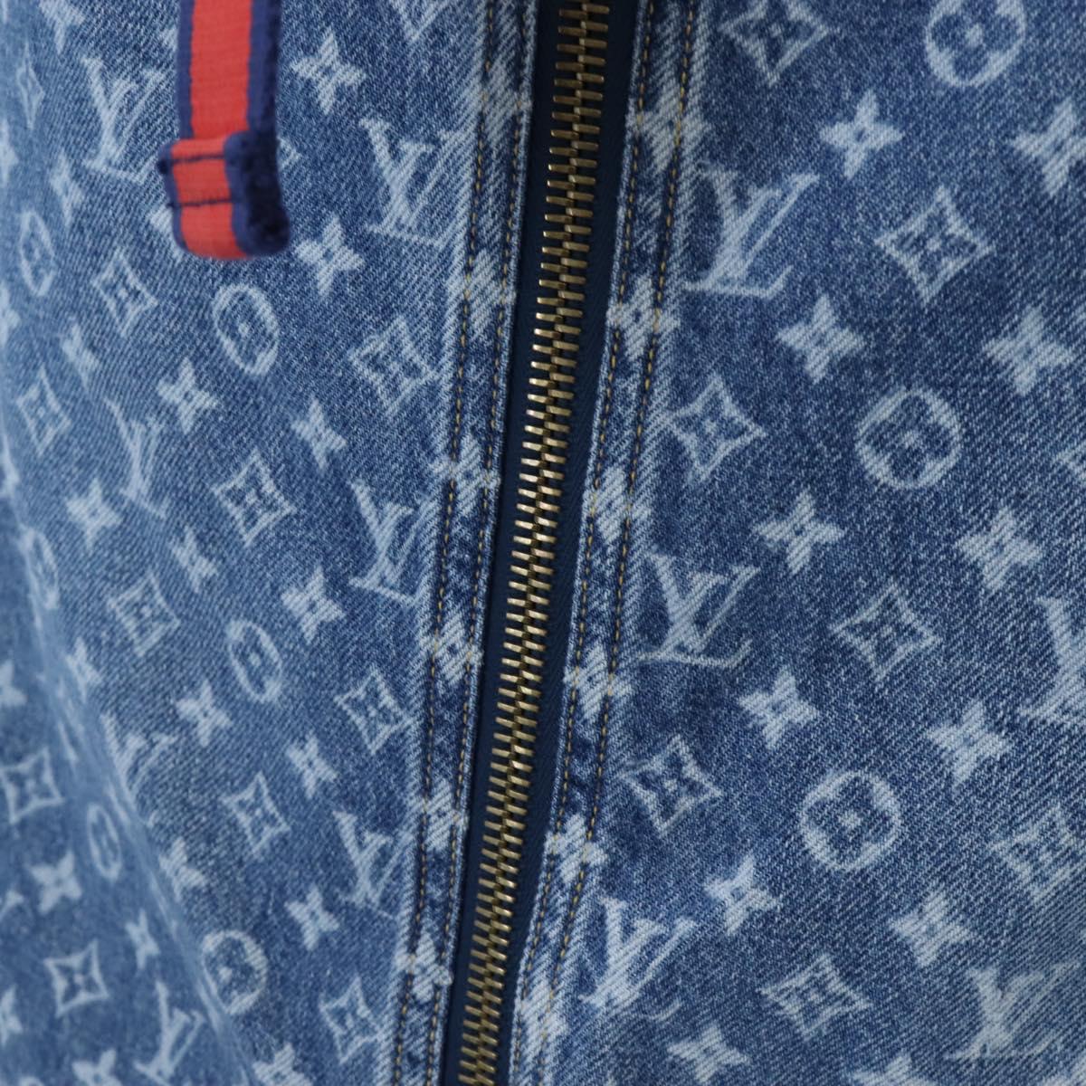 LOUIS VUITTON Monogram Denim Dress 34 Blue LV Auth LN271M