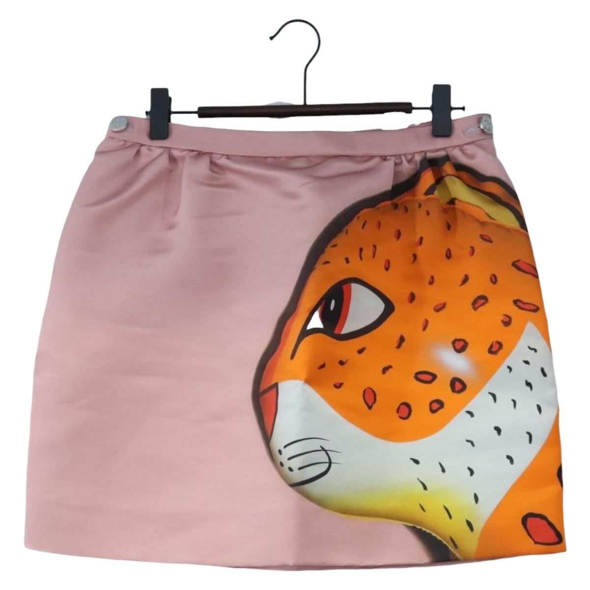 LOUIS VUITTON Skirt Silk Sun Yitian Collaboration 36 Pink LV Auth LN272M