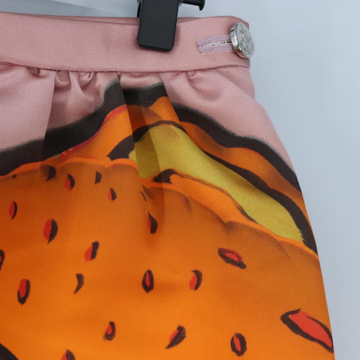 LOUIS VUITTON Skirt Silk Sun Yitian Collaboration 36 Pink LV Auth LN272M