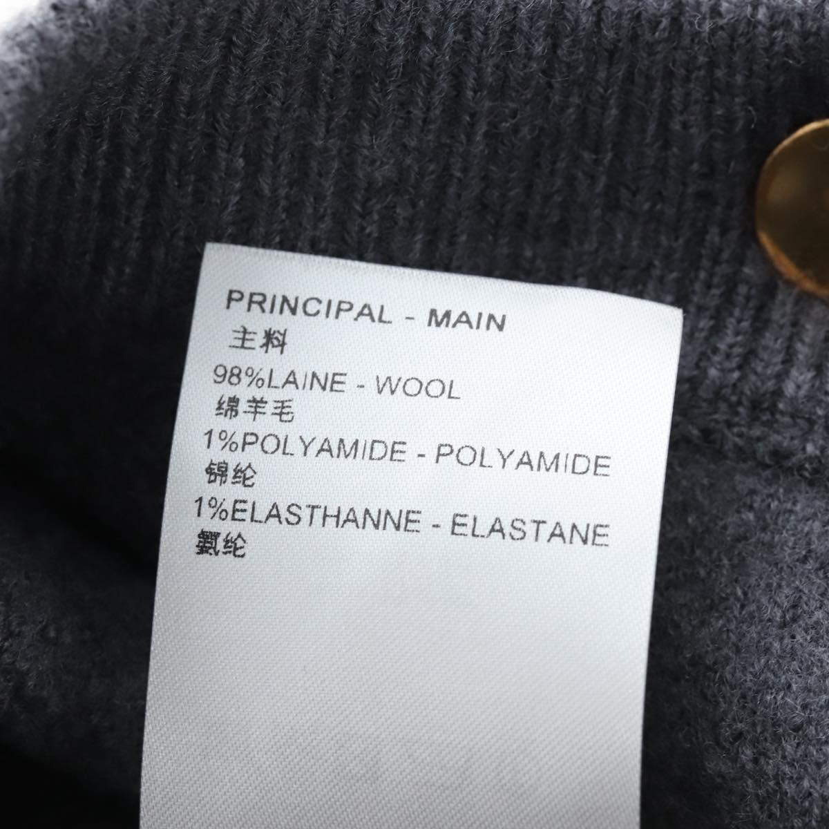 LOUIS VUITTON Skirt Wool S Gray LV Auth LN273M