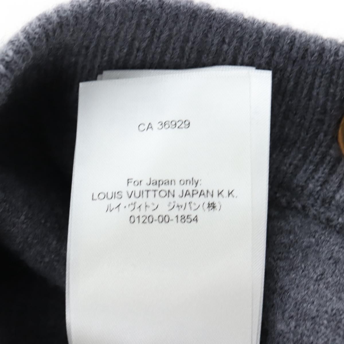 LOUIS VUITTON Skirt Wool S Gray LV Auth LN273M