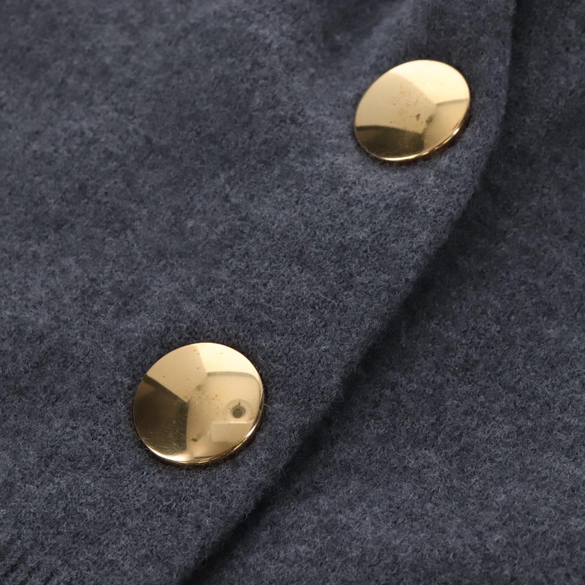 LOUIS VUITTON Skirt Wool S Gray LV Auth LN273M