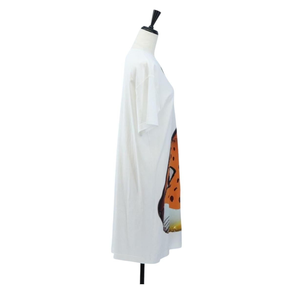 LOUIS VUITTON T Shirt Dress Cotton Sun Yitian collaboration XS White Auth LN274M