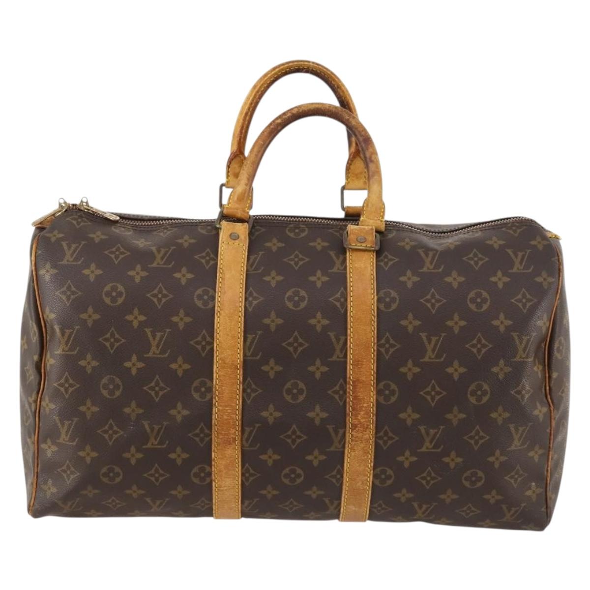 LOUIS VUITTON Monogram Keepall 45 Boston Bag M41428 LV Auth LNZ003