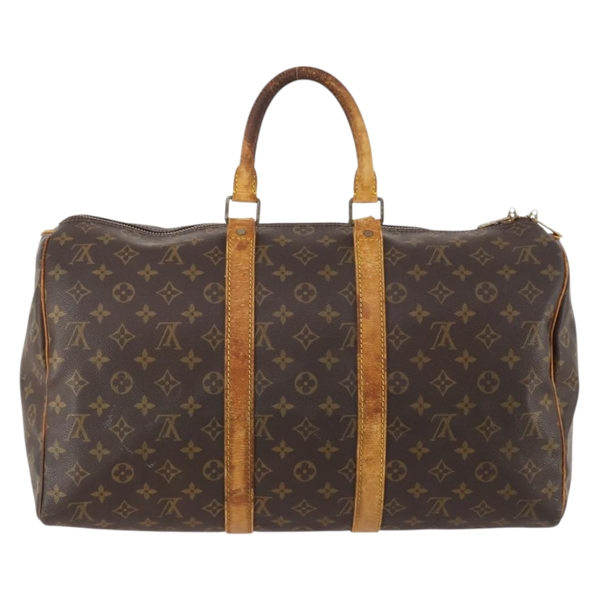 LOUIS VUITTON Monogram Keepall 45 Boston Bag M41428 LV Auth LNZ003